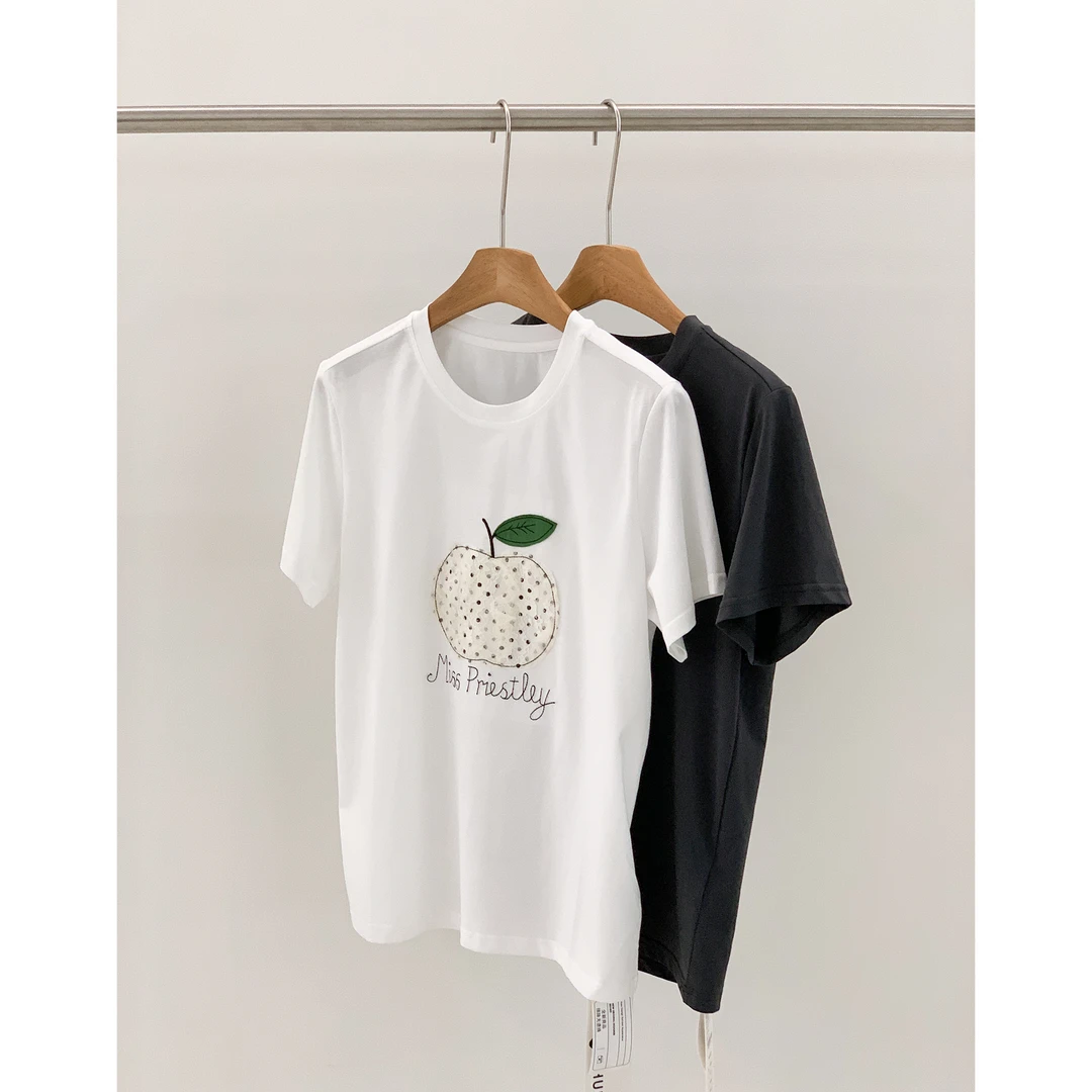 【no退no换】蕾丝苹果短袖T恤