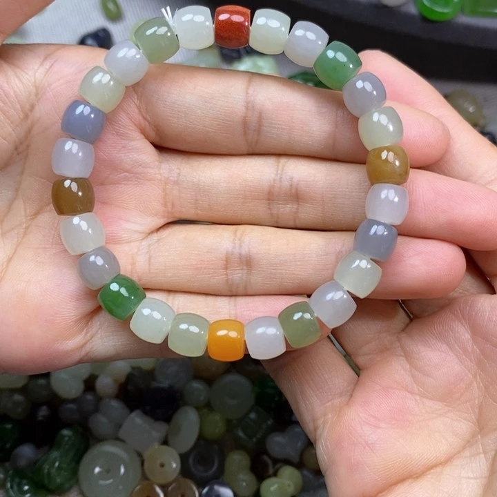 未镶嵌和田玉挂件手链