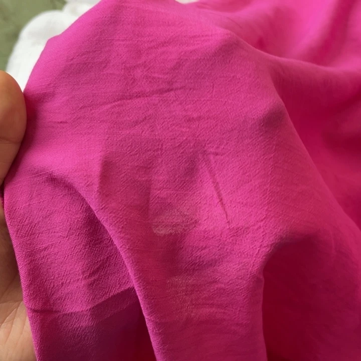 天丝（莱赛尔纤维）玫粉色竹节麻1.5米