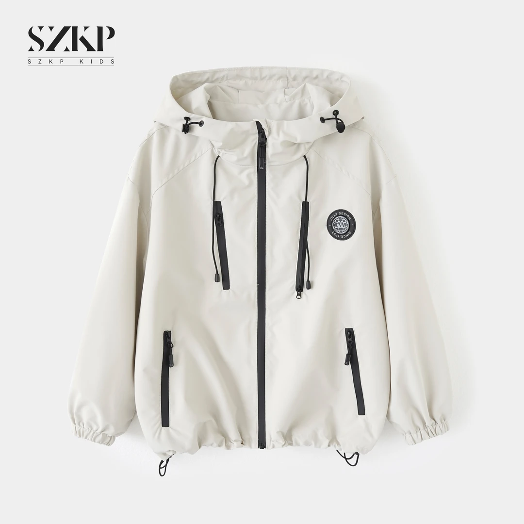 SZKP秋季新款女童装中大童儿童洋气潮款时尚连帽外套BGYQ552557