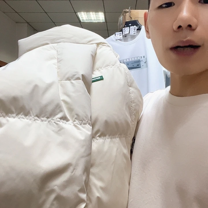 白色短款鸭170码男士