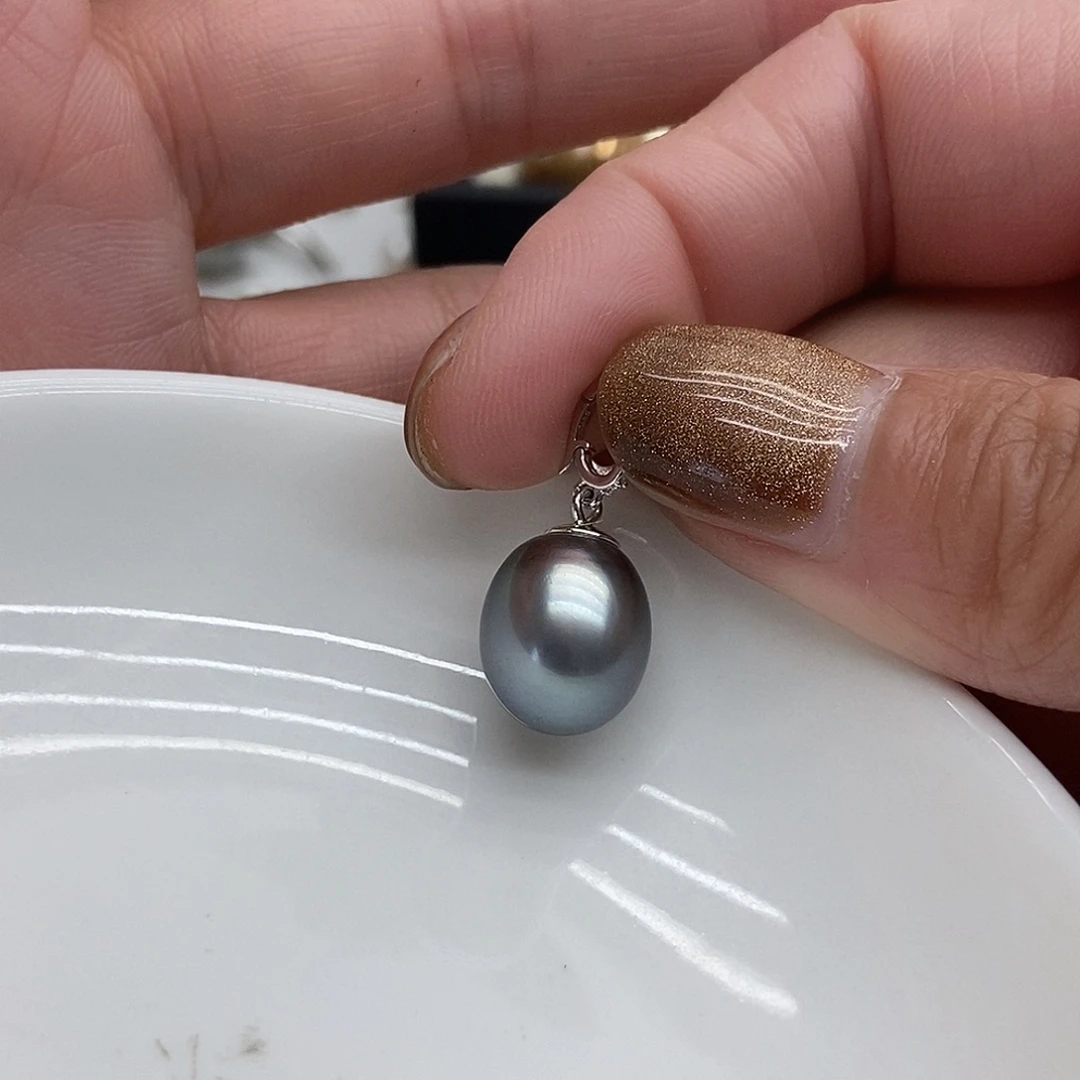 银S925镶嵌吊坠(不含链)海水珍珠