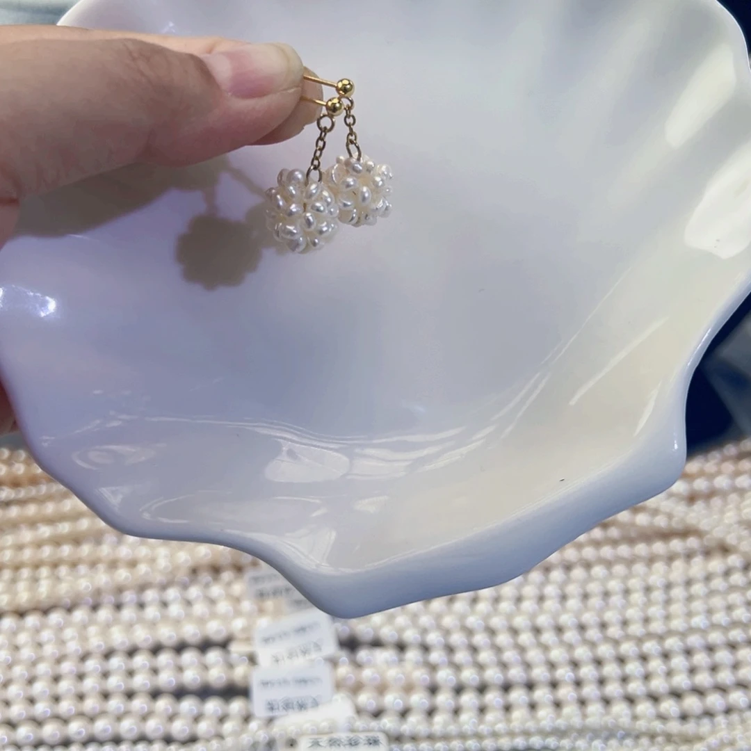 淡水珍珠银S925镶嵌项链手串耳饰吊坠