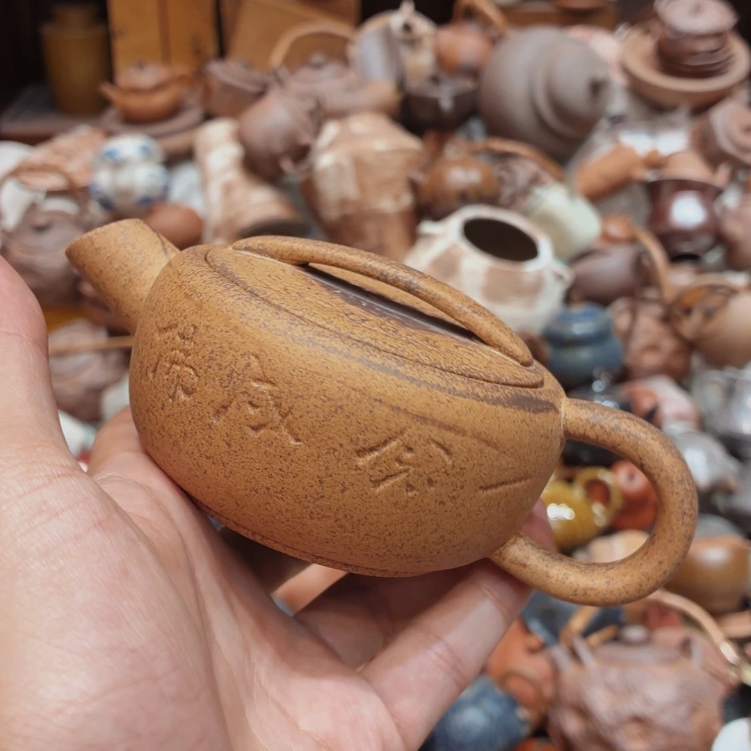 柴烧老岩泥高温茶器皿
