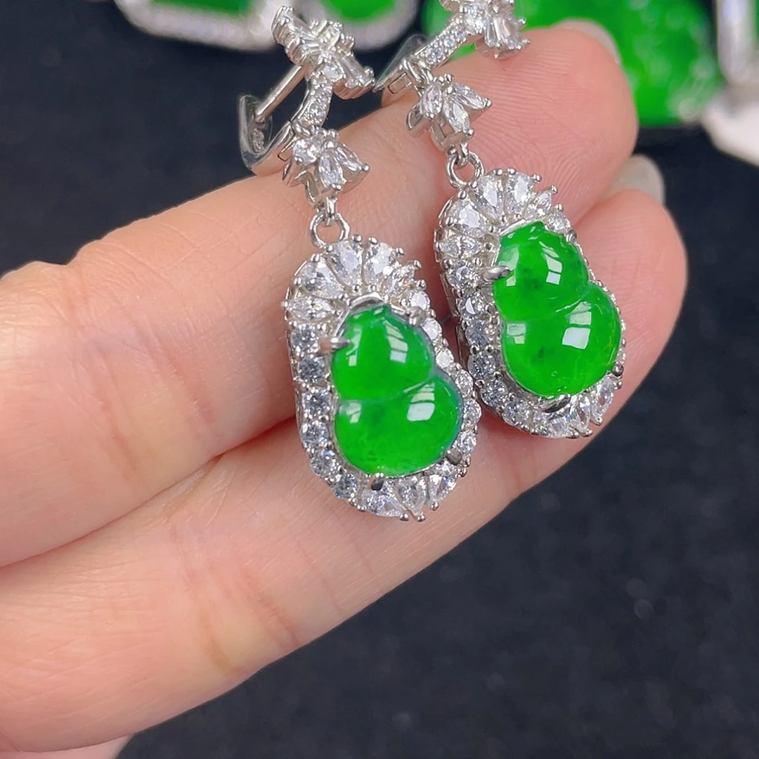 翡翠吊坠(不含链)银S925镶嵌