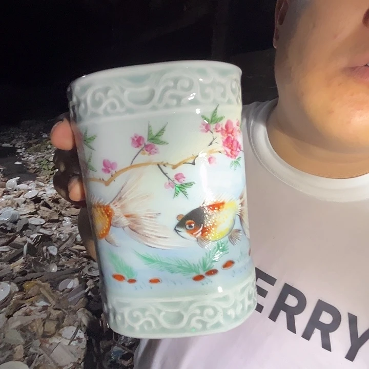 景德镇陶瓷影青筷子桶