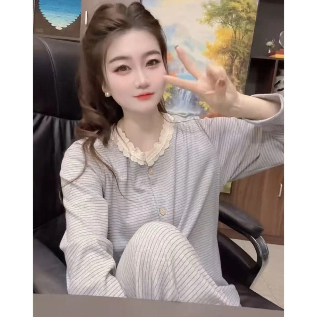 『舒适条纹F』简约设计款百搭时尚睡衣10512