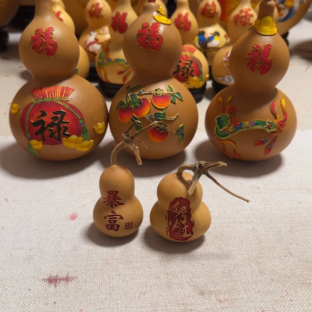 狐***萄木葫芦福禄手把件