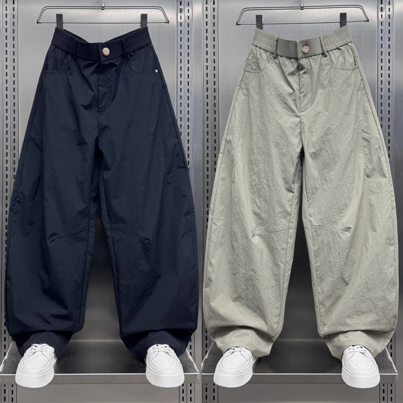 2025夏季新款日系机能户外运动裤男士潮牌大码宽松直筒速干哈伦裤