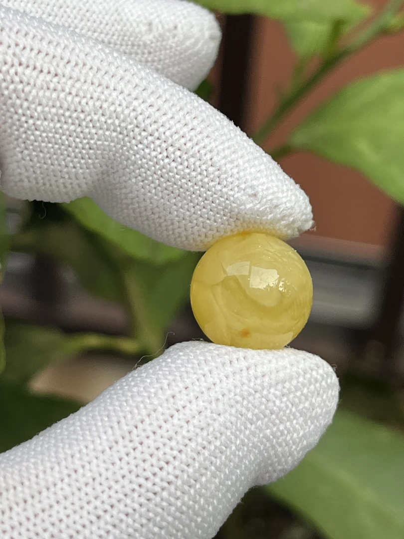 4323天然蜜蜡琥珀圆珠14.5mm