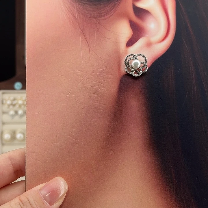 耳饰淡水珍珠合金