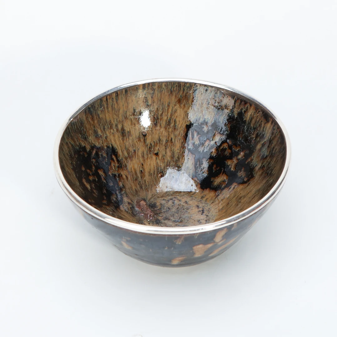 12.吉州窑剪纸贴花盏（蓝队）【古董拍卖】