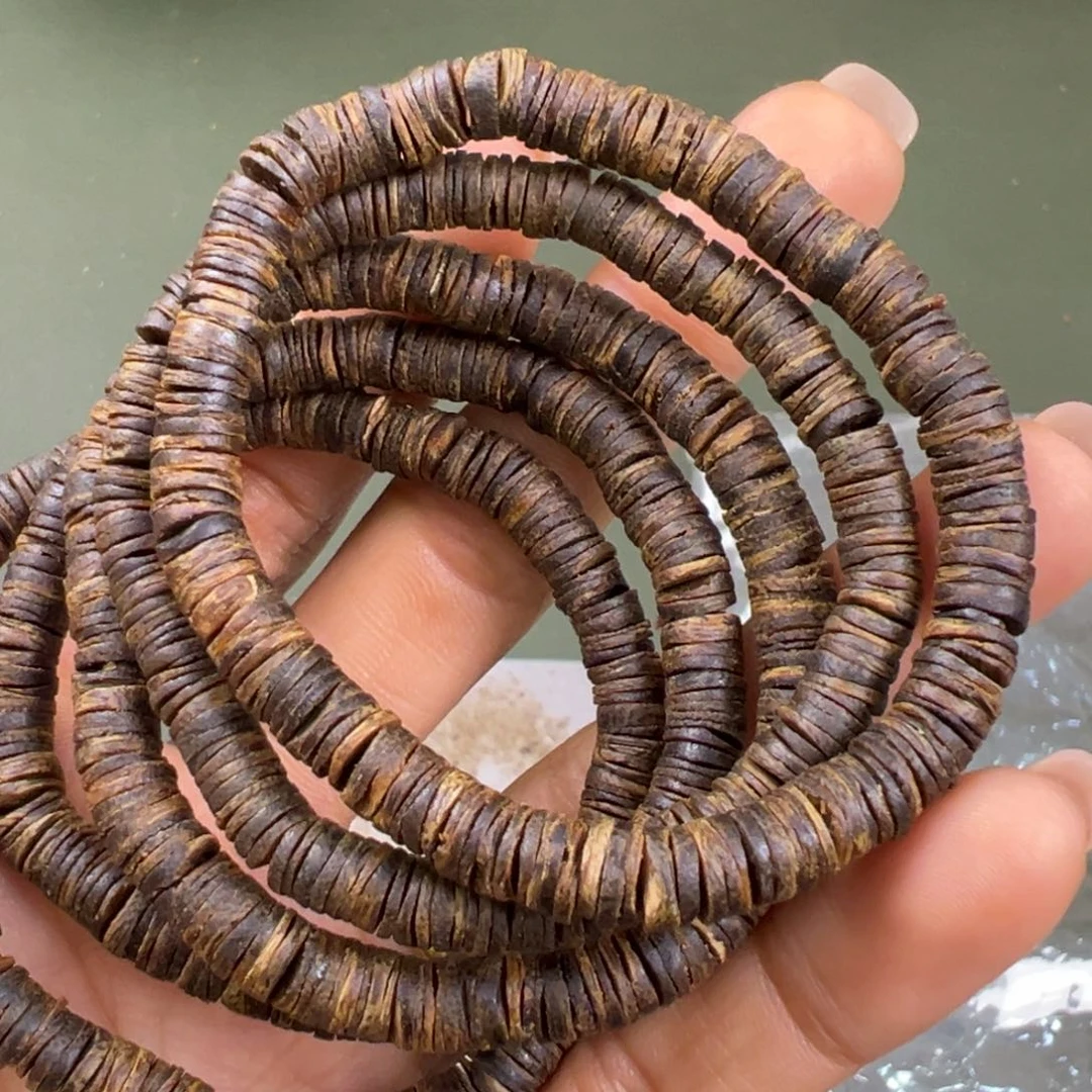 沉香手串海南老白棋沉水片珠卡6/4g单圈多样性发一