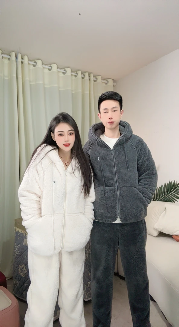 【柒柒专属】新款秋冬季新款睡衣家居服套头加绒加厚保暖休闲可外穿