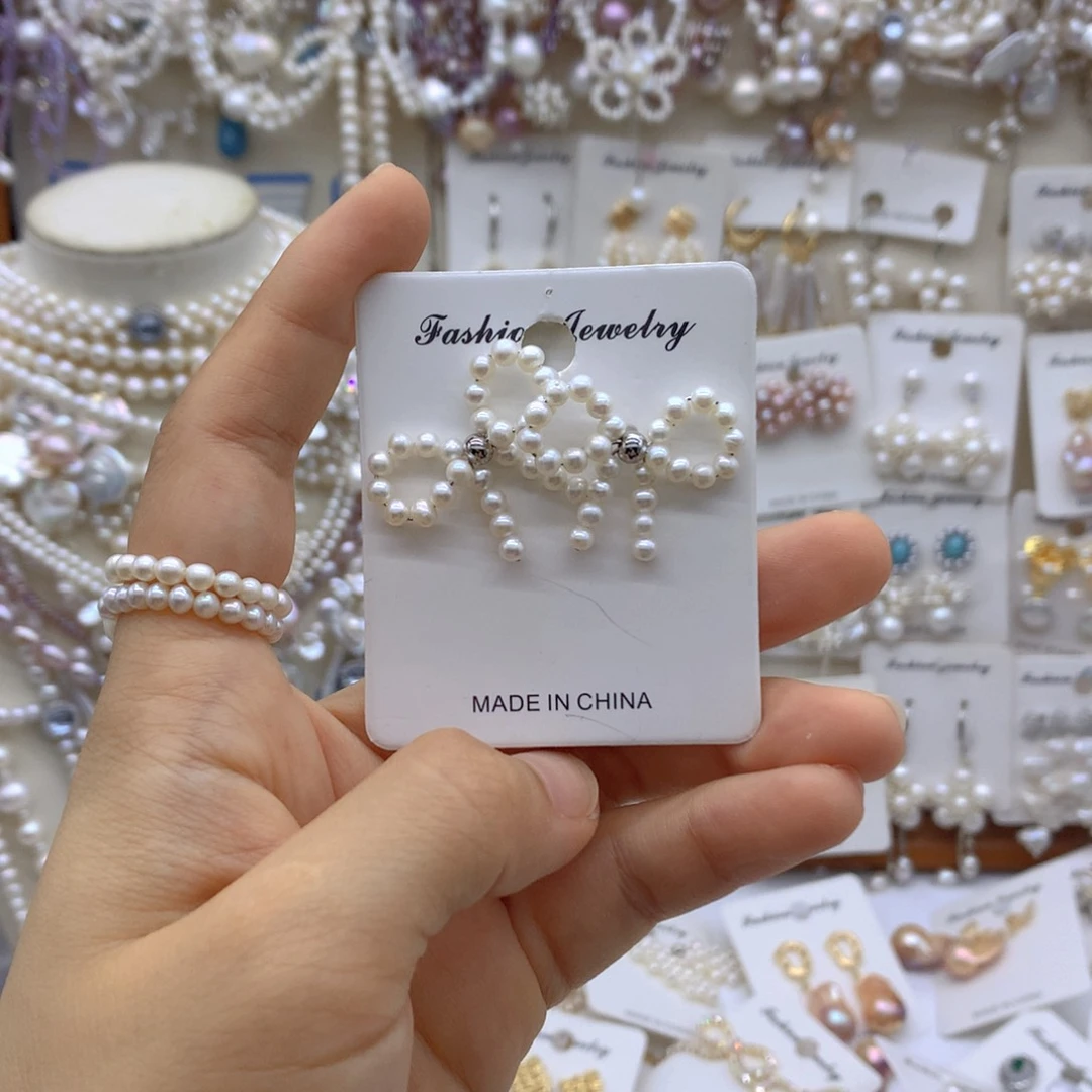 合金淡水珍珠项链耳饰