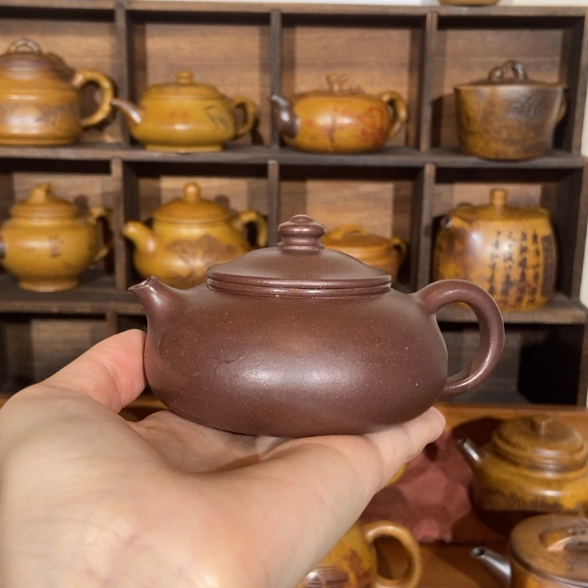 【闪购商品】紫砂茶壶纤**染一叶紫砂手工壶