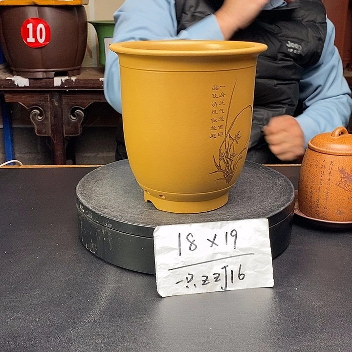 紫砂花盆货号一只ZZJ16