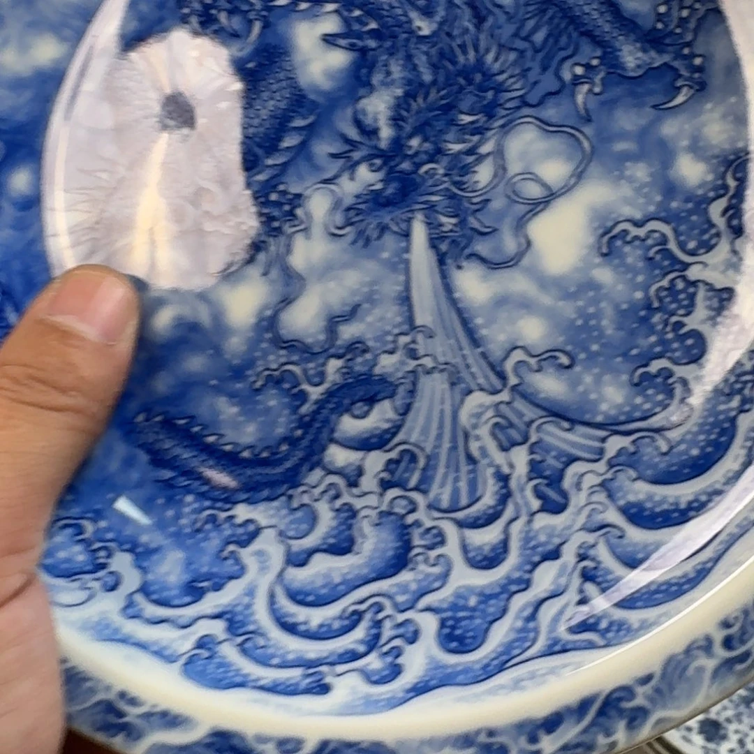 杯青花龙吸水大壶承
