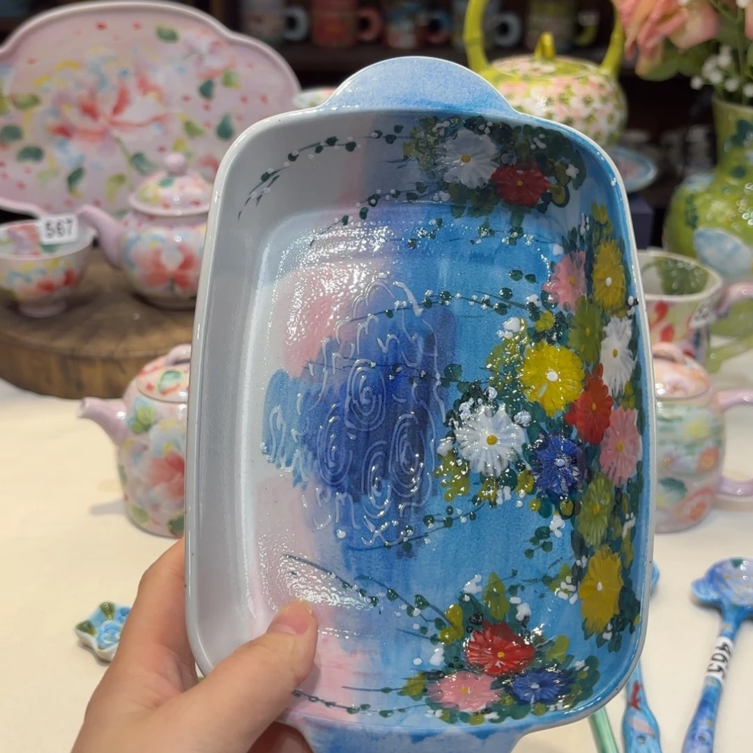景德镇手绘高温釉下彩陶瓷茶具