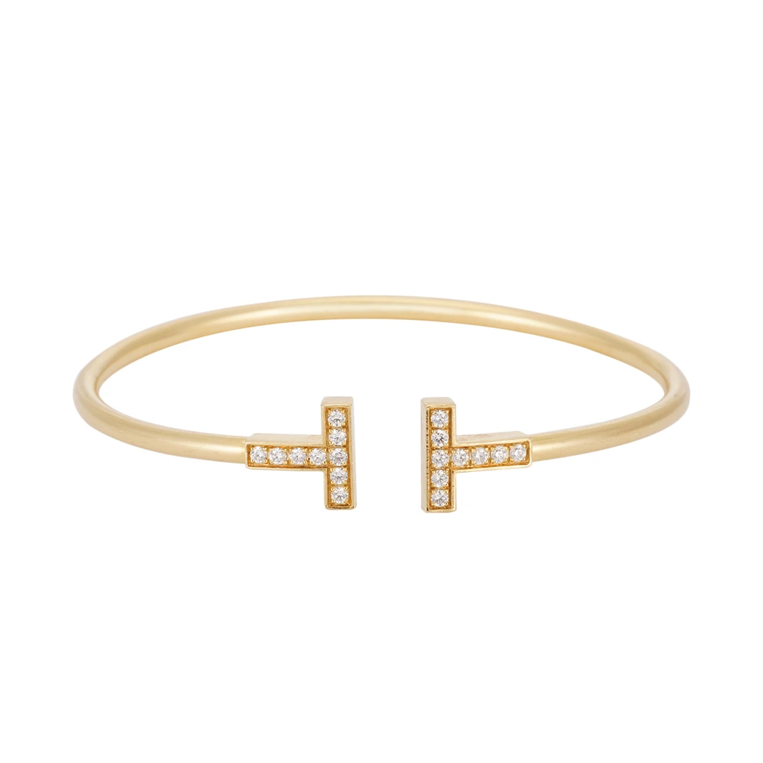 99新 Tiffany & Co./蒂芙尼 T系列 线圈手镯/JLL400010002