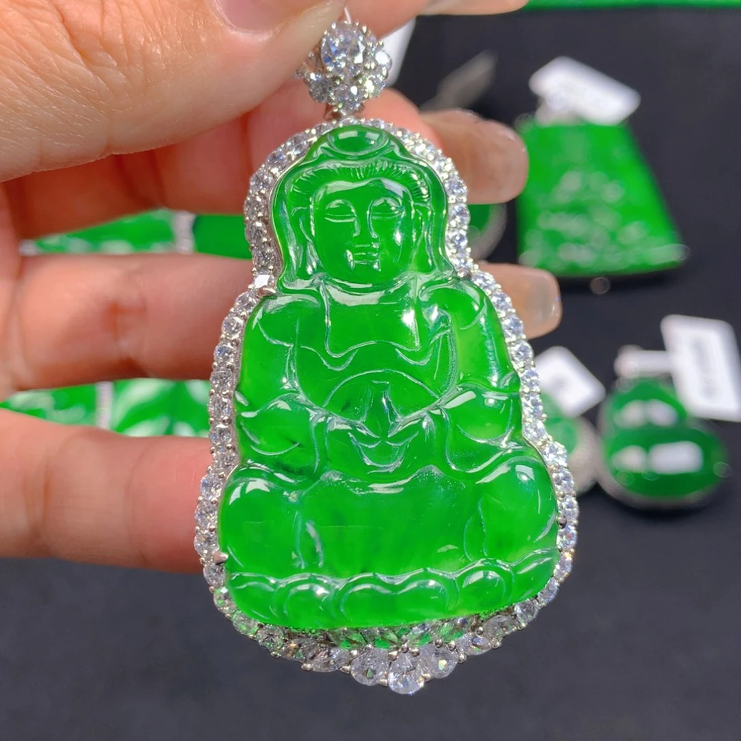 翡翠颈饰银S925镶嵌11111111111