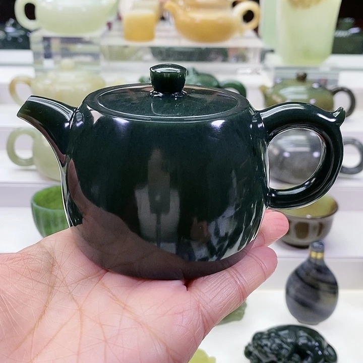 未镶嵌和田玉挂件茶壶200m l