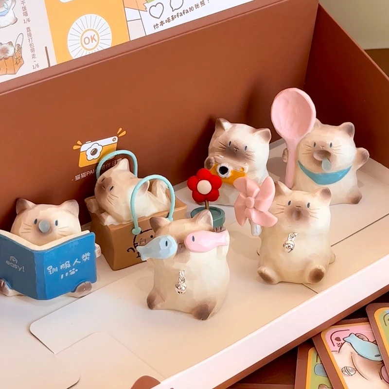 猫猫PAL小陪伴日常盲盒可爱小猫情侣摆件车载装饰品女生生日礼物