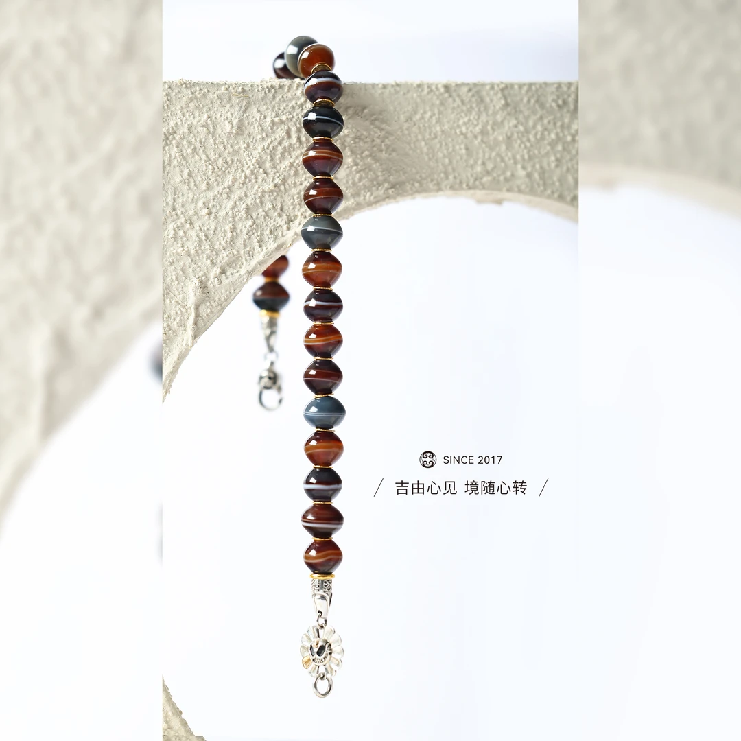 【吉由罗】一线药师手串 玛瑙单圈 欢喜卡扣 佩戴方便 百搭精致