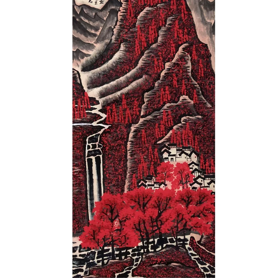 李KR 山水立轴135 65 7.8平尺