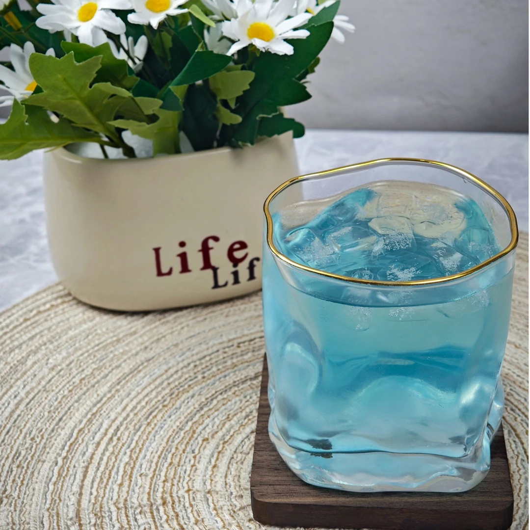 260ml创意北欧风扭扭杯透明玻璃杯水杯子学生描金家用高颜值女士