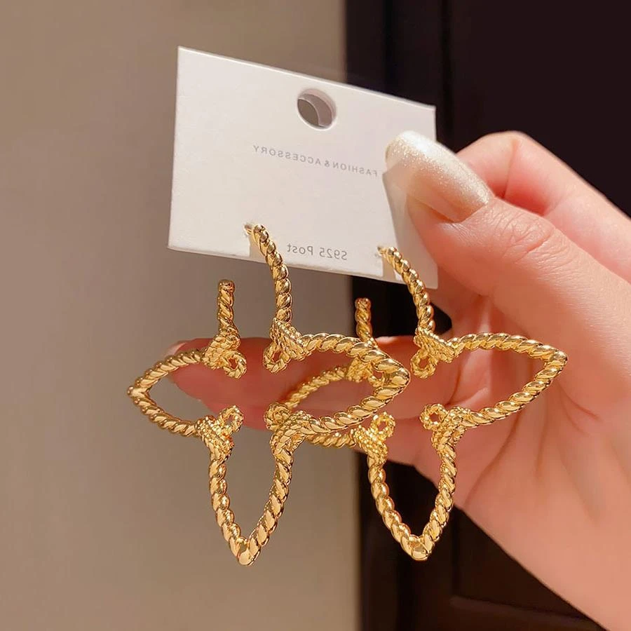 时尚复古欧美轻奢风夸张气质耳饰耳环耳圈氛围感小众饰品