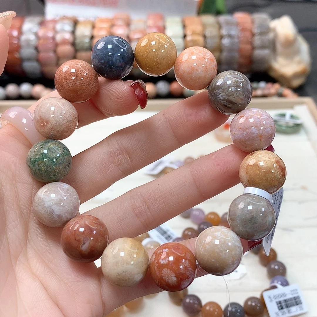 硅化珊瑚（珊瑚玉）手链未镶嵌花****时043