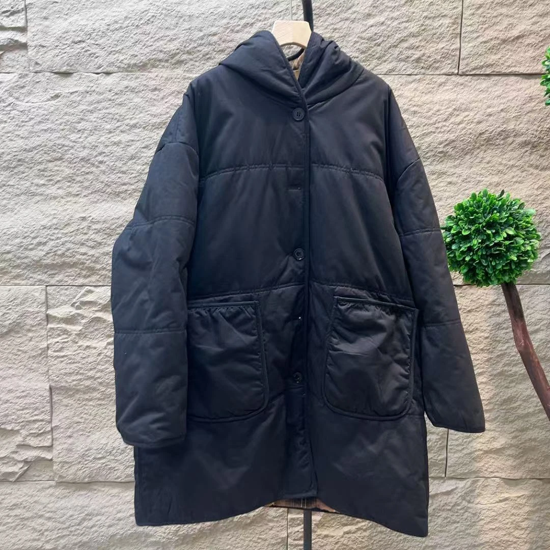 8233新款加厚冬季百搭休闲时尚中长款棉服