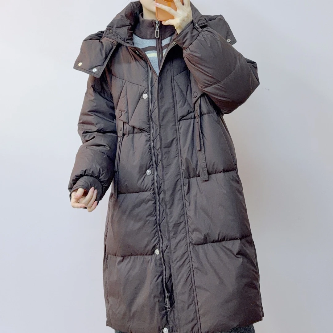 783时尚休闲韩版连帽百搭中长款羽绒服3783/GP