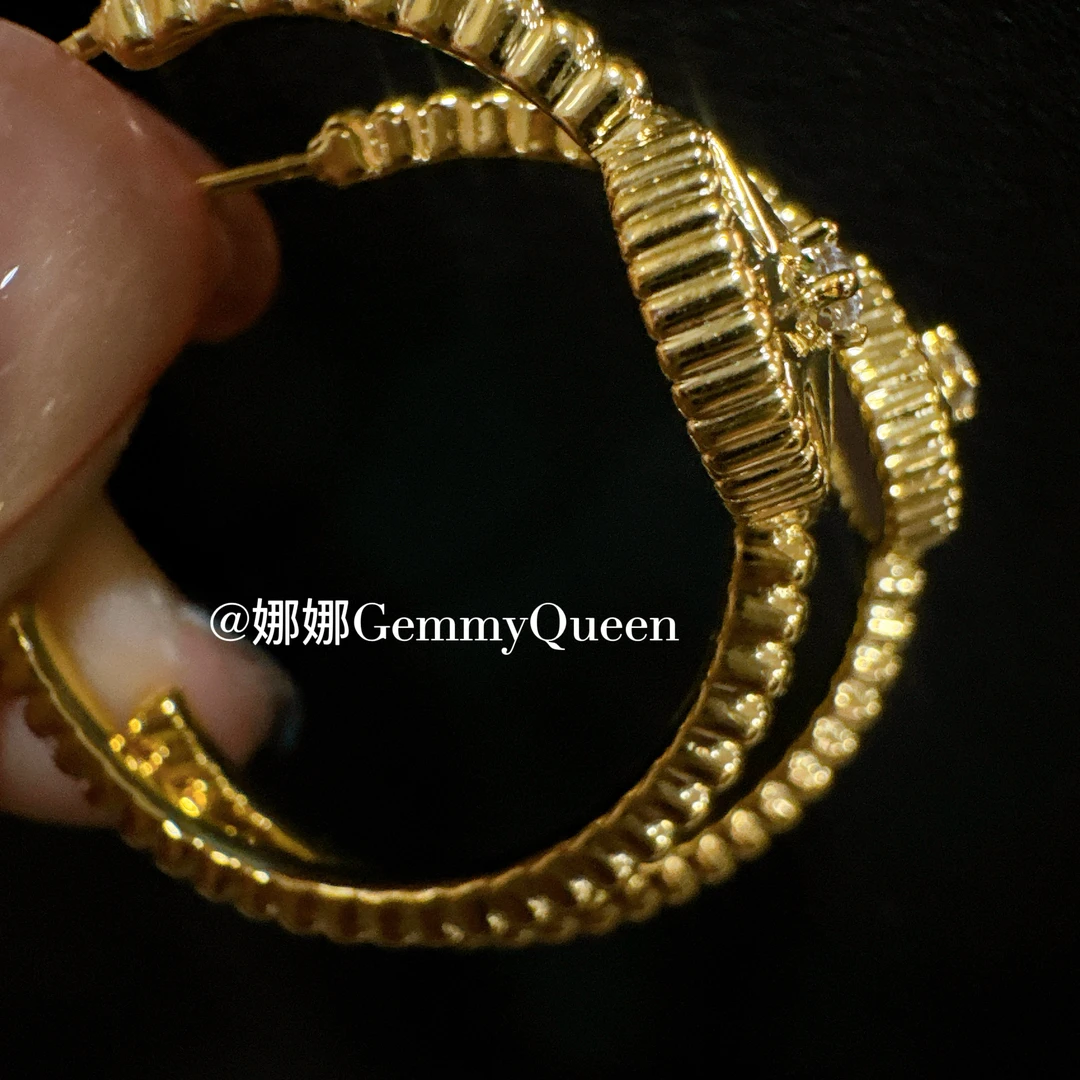 铜合金合成锆石耳饰 娜娜GemmyQueen耳环GQ05441