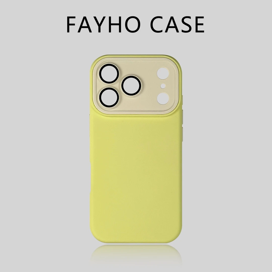 极简风大视窗仿液态适用苹果17自带镜头膜iPhone16手机壳15/14/13