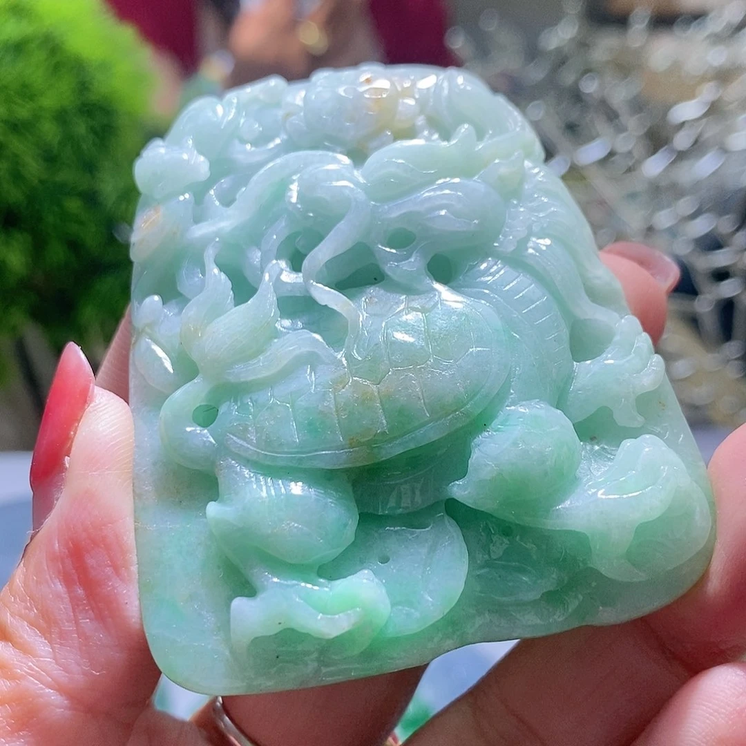 【闪购商品】翡翠未镶嵌颈饰龙龟