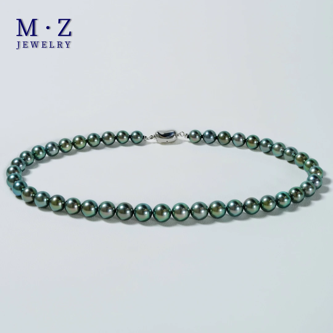 美珍真【大溪地黑孔雀绿珍珠项链】  镜面光泽 （多样性发其一）