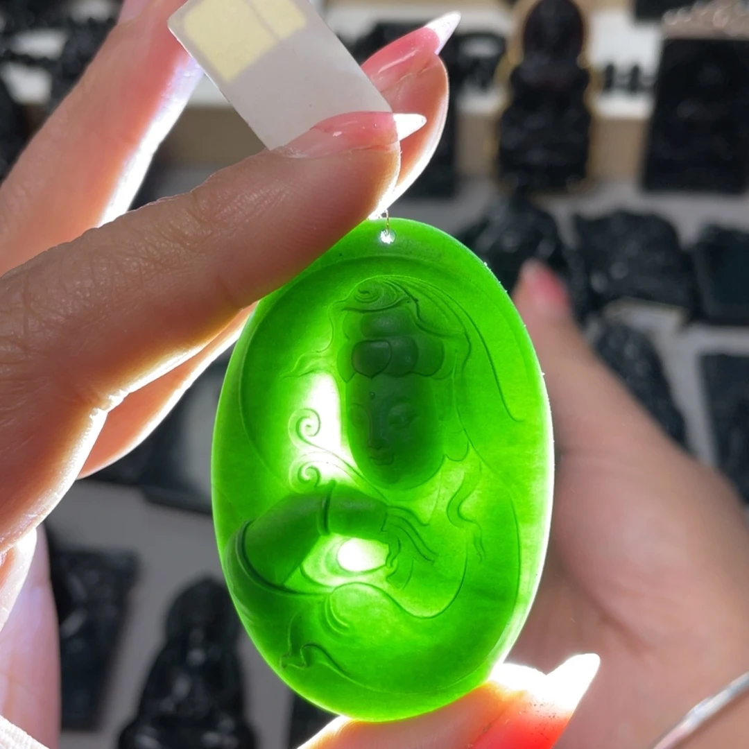 蛇纹石玉未镶嵌吊坠