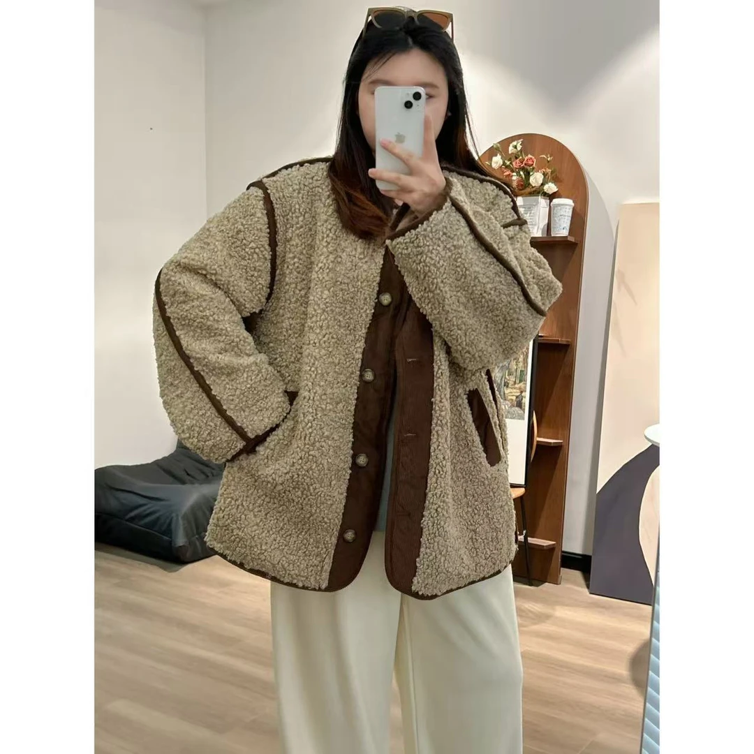【咔咔】热可可-女轻奢风厚款开襟常规秋冬短外套休闲加厚韩版K0447
