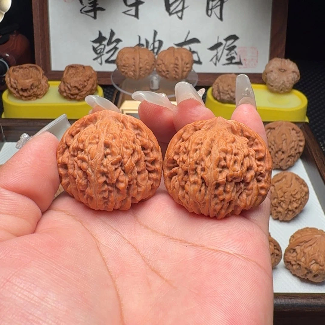 吊坠文玩核桃全品无修白狮子35尺
