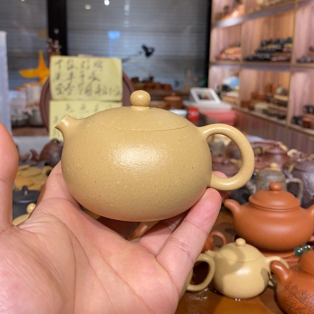 紫砂茶壶原矿本山绿泥之梨皮绿泥卡口西施190cc