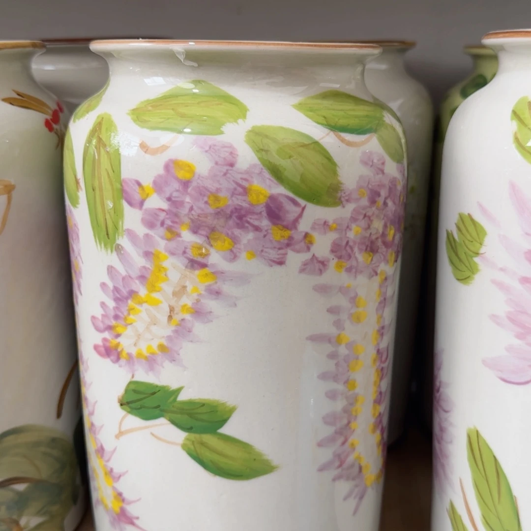 摆件景德镇手绘陶瓷花瓶摆件无孔