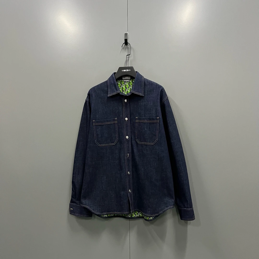 95新 DIOR/迪奥 q219 绿色内里老花牛仔外套 41码/bc013597