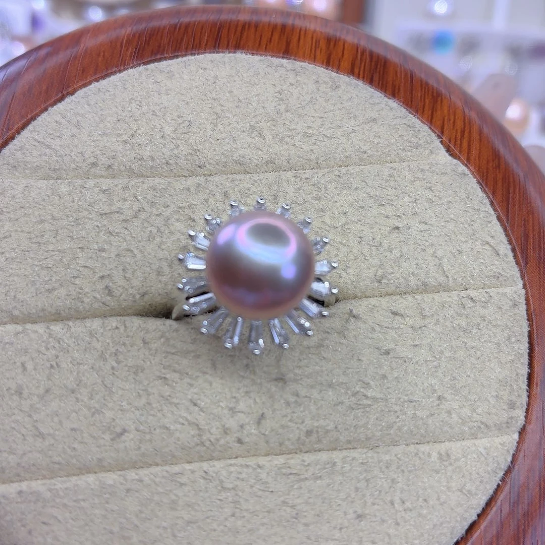 淡水珍珠合金戒指