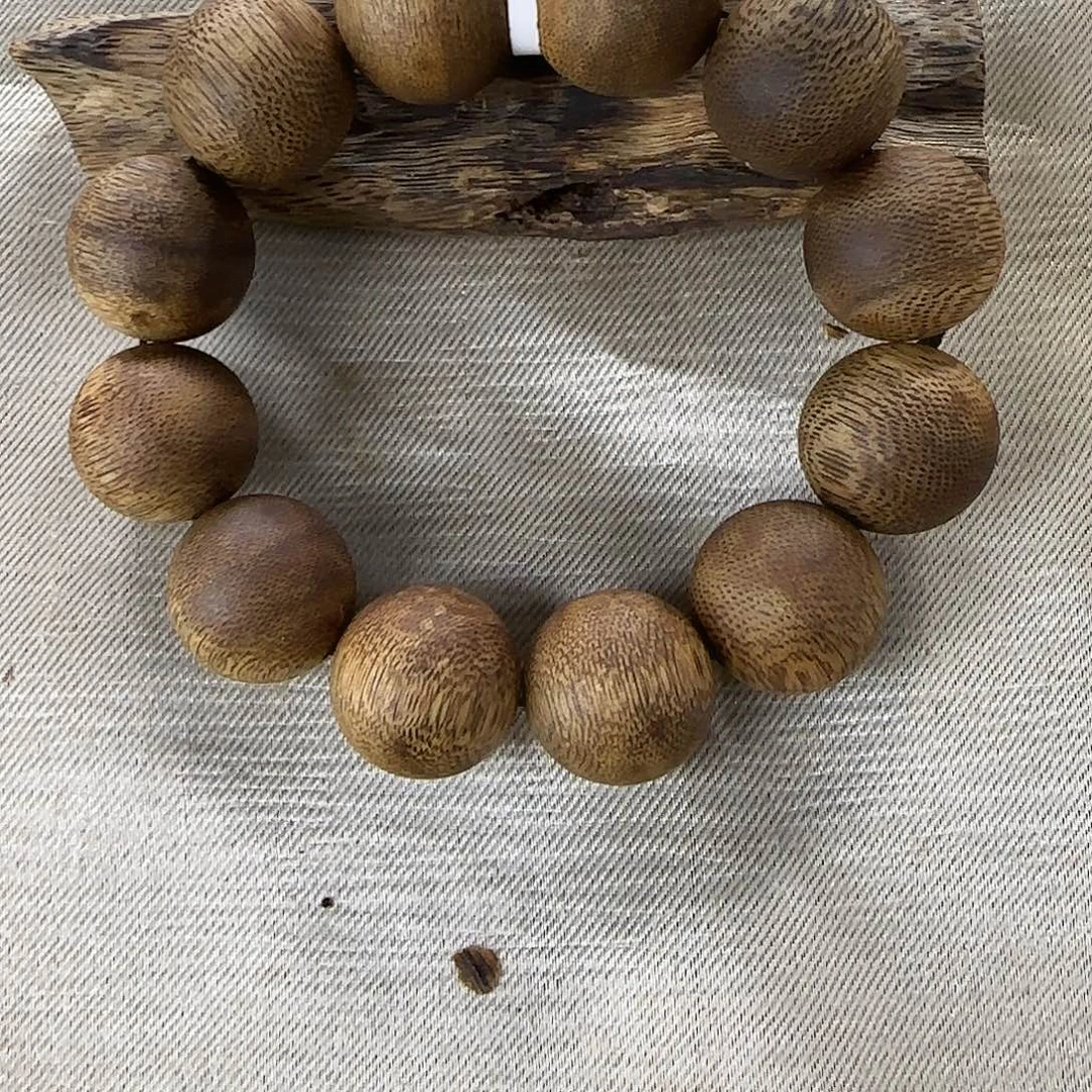 沉香碎屑沉香勾丝➕白棋母树20圆珠单圈收藏级37克