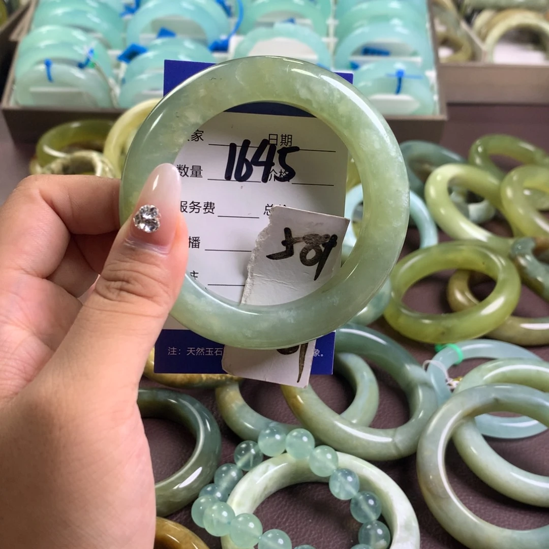 未镶嵌蛇纹石玉手镯1645