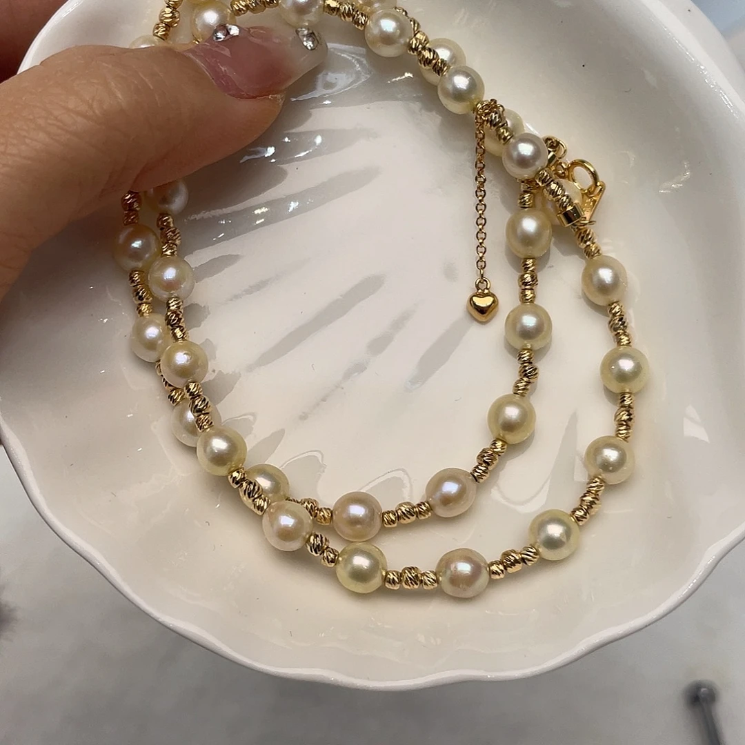 银S925镶嵌海水珍珠颈饰