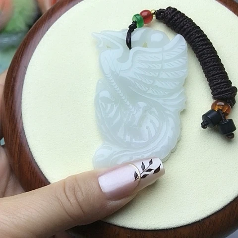 颈饰未镶嵌翡翠凤凰吊坠