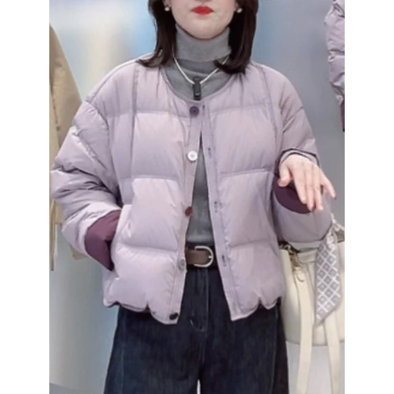 韩系超好看立领棉服女款冬季宽松加厚面包服小众百搭短款加棉外套